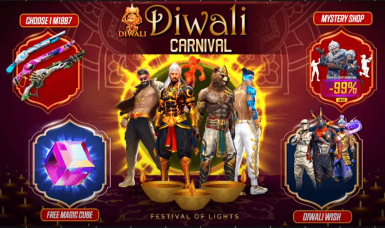 free fire diwali event