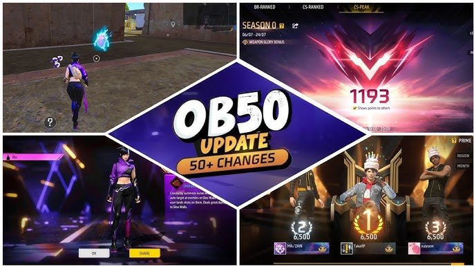 free fire ob50 updates