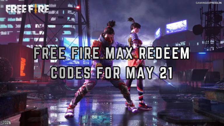 Free Fire MAX Redeem Codes for May 21, 2026: Claim Free Diamonds, Skins and Loot Crates